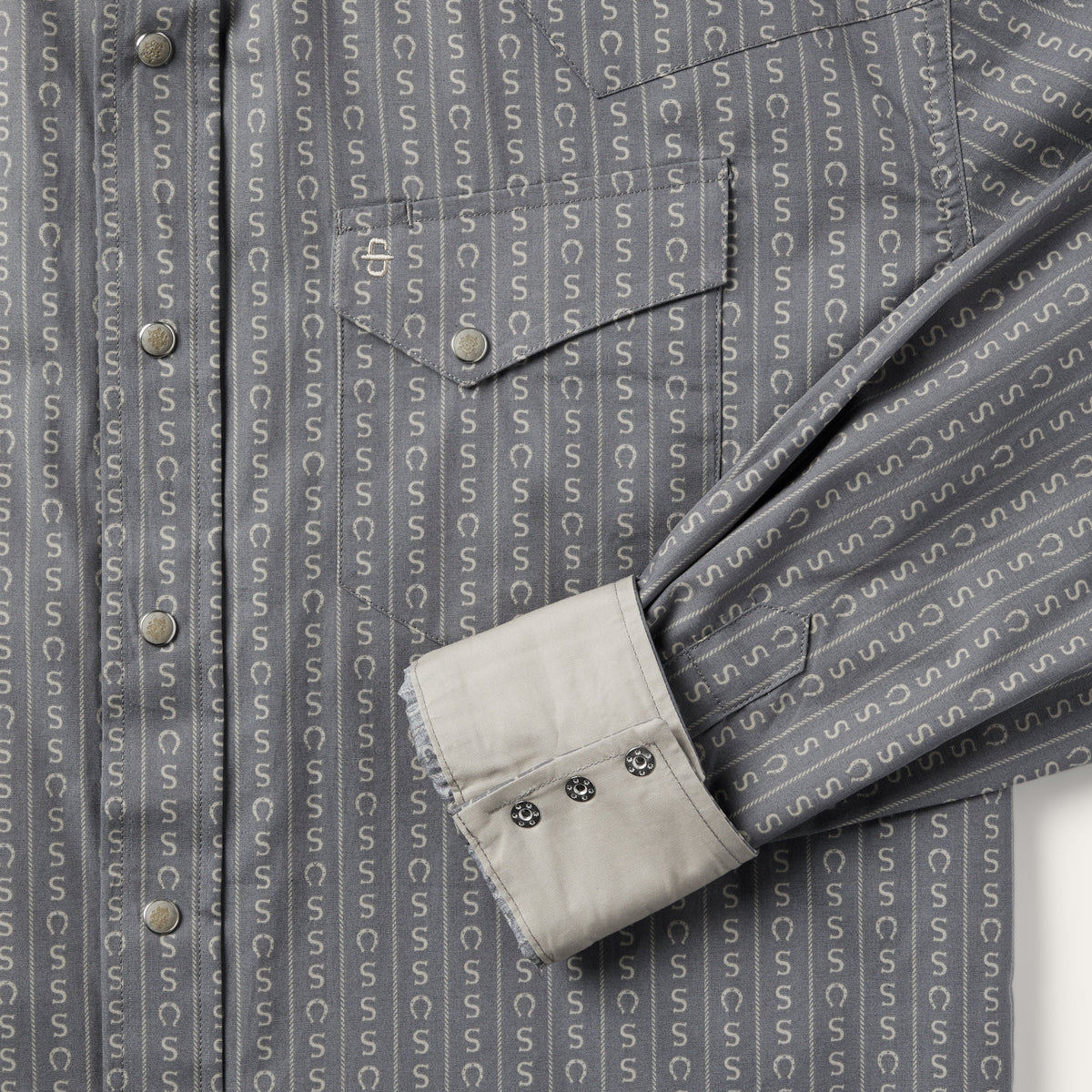 Stetson Horseshoe Stripe Print Shirt