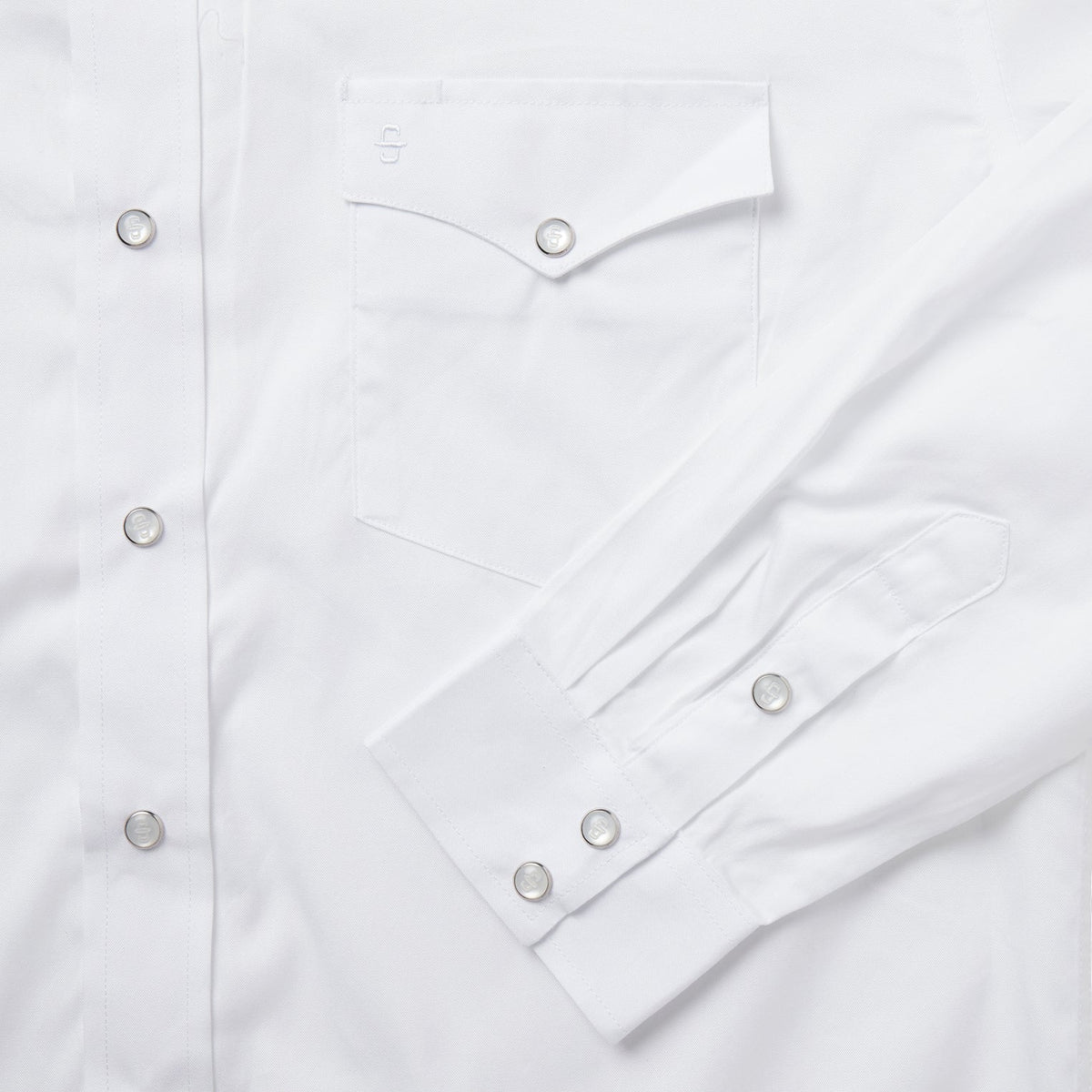 Stetson White Pinpoint Oxford Western Shirt