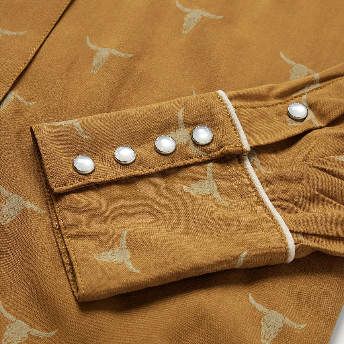 Stetson Mojave Longhorn Print Snap Western Shirt