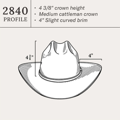 Stetson El Noble 500X Straw Cowboy Hat