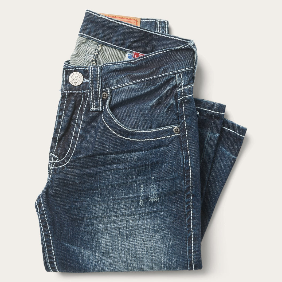 Stetson 1014 Fit Destructed Medium Wash Jeans