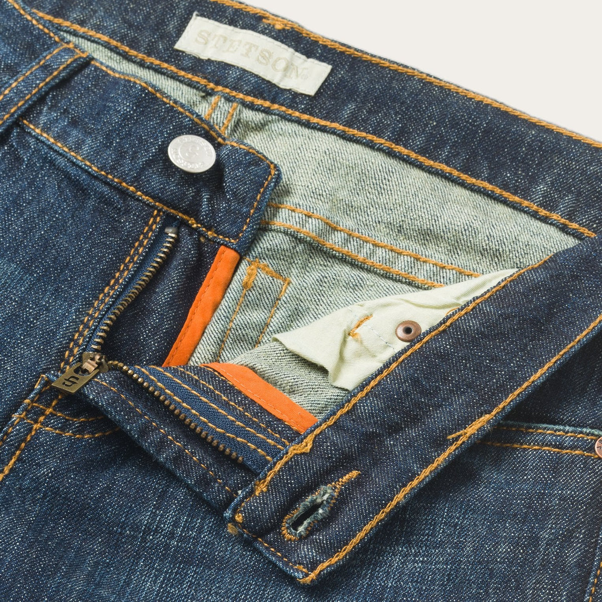 Stetson 816 Classic Boot Cut Jeans In Dark Wash