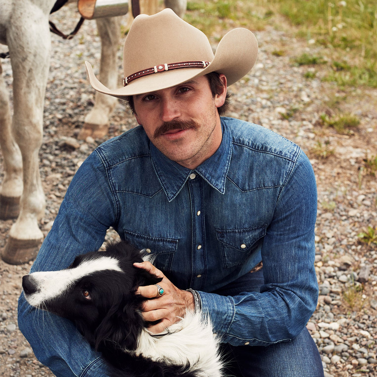 Stetson Medium Blue Denim Shirt