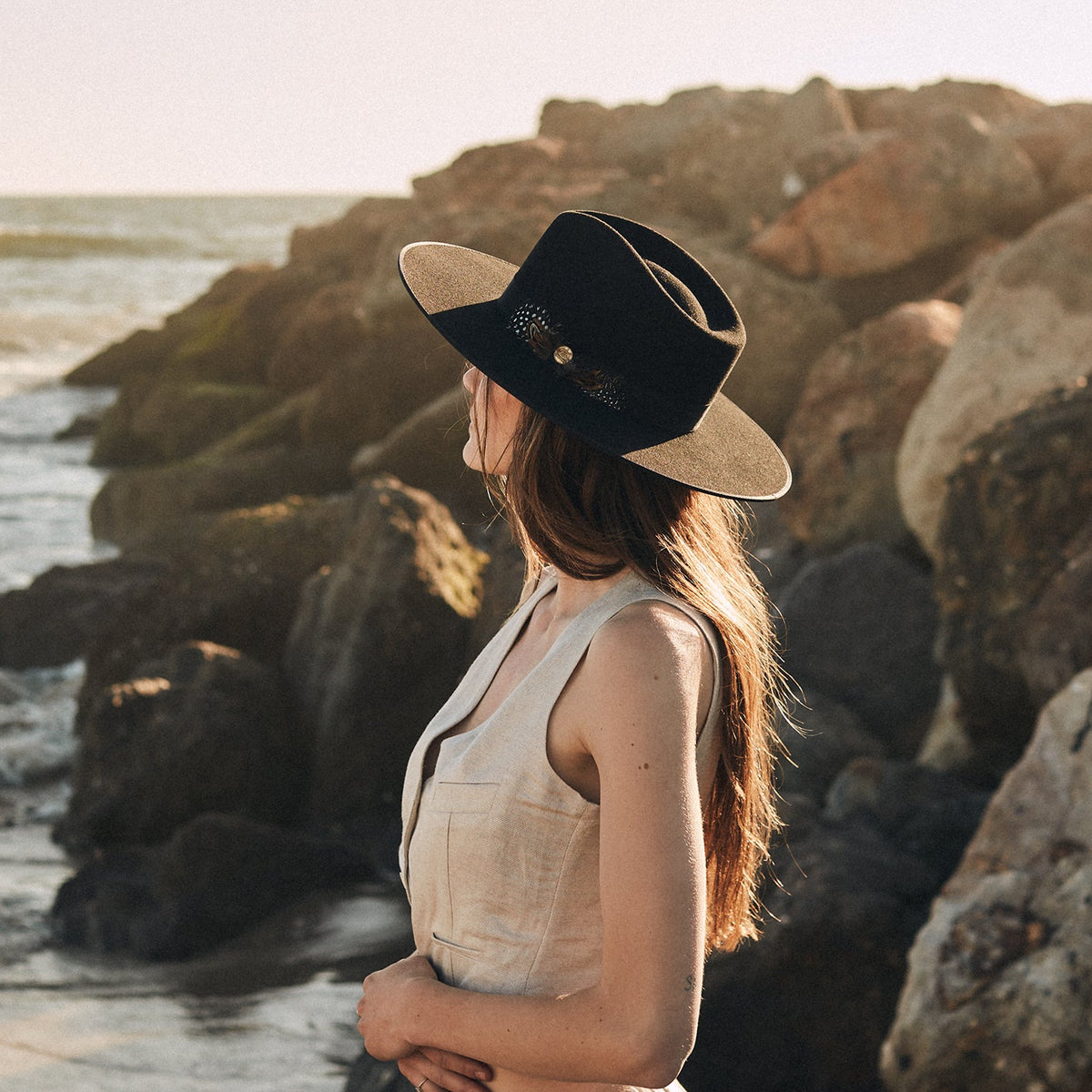 Stetson Midtown Wide Flat Brim Hat