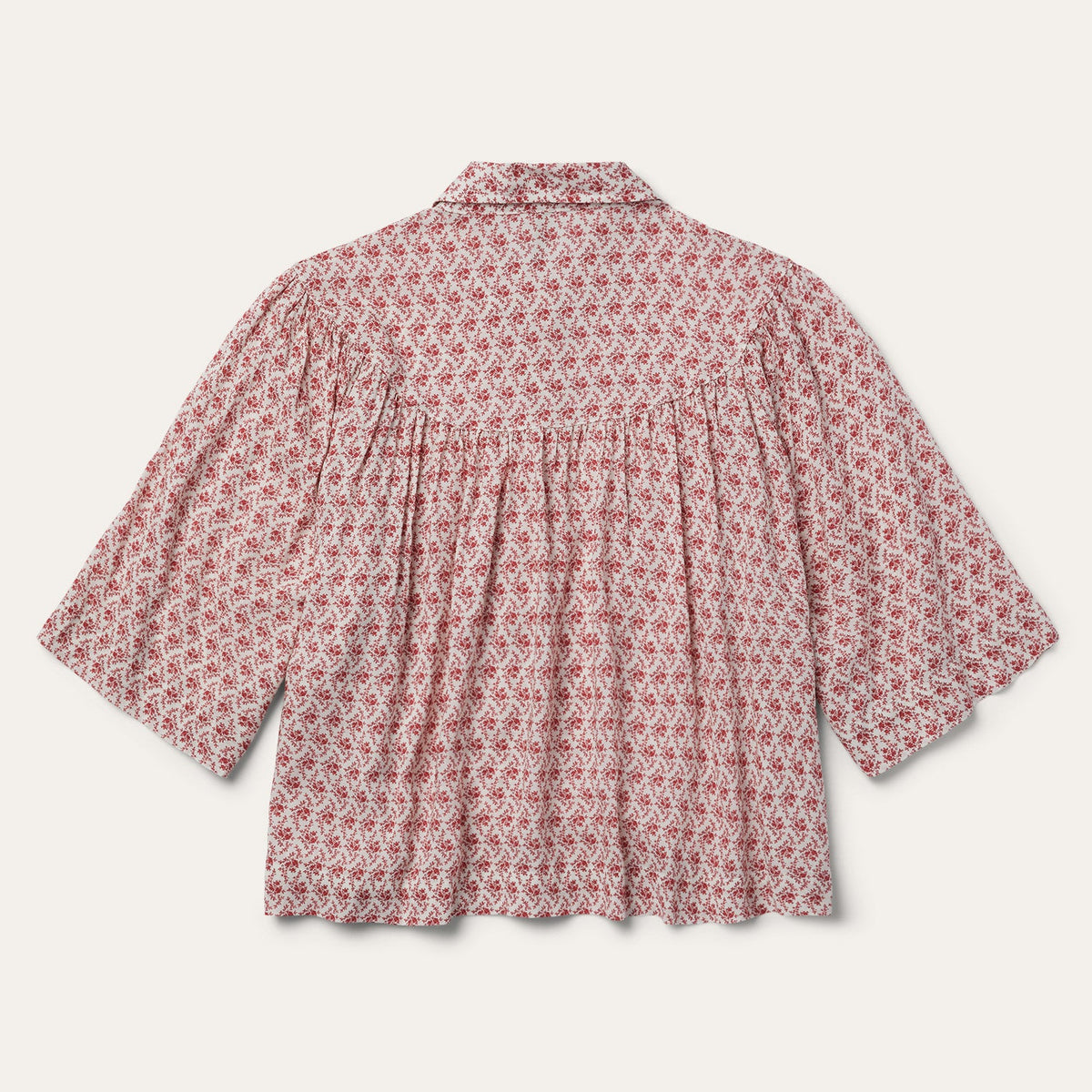 Stetson Short-Sleeved Cottage Floral Blouse