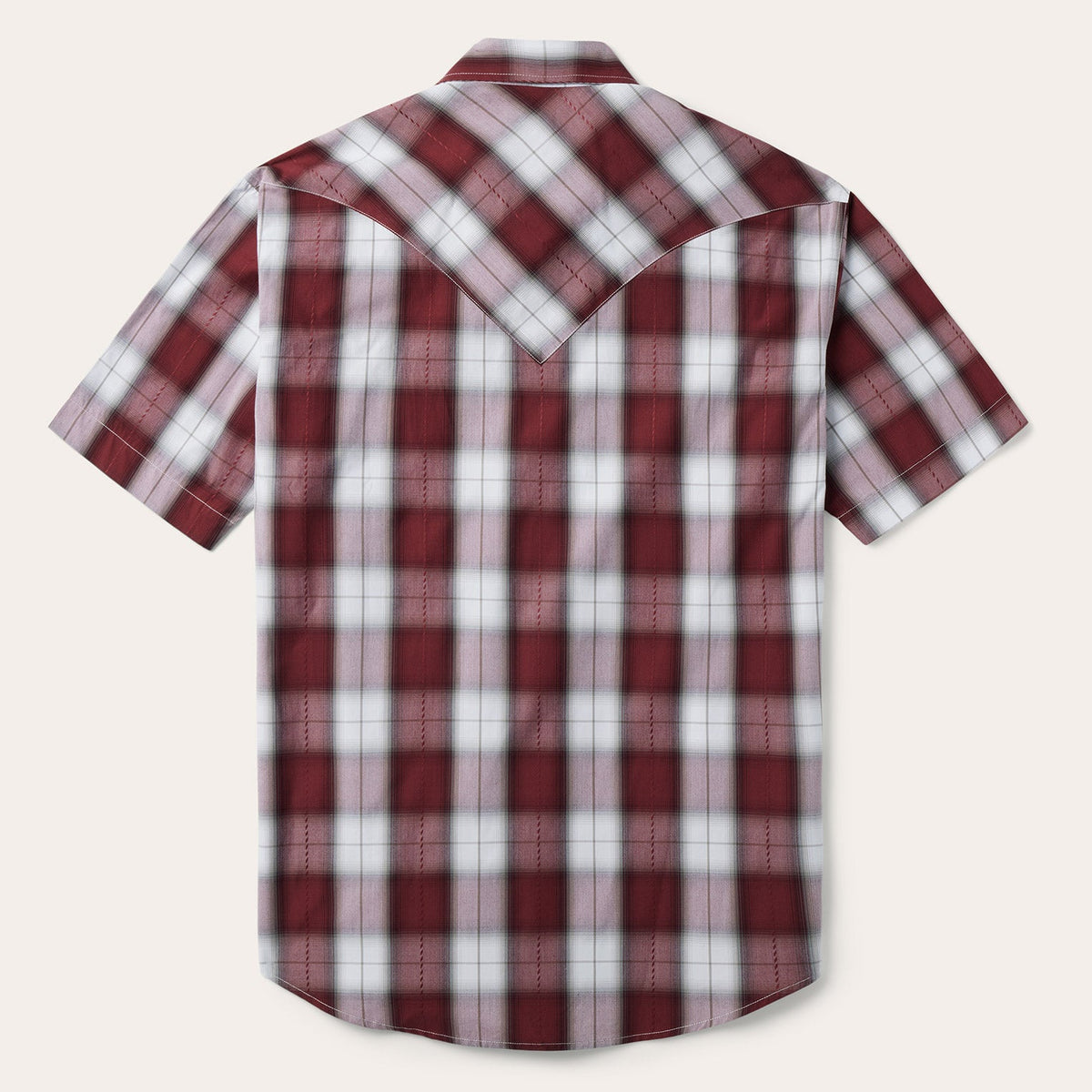 Stetson Shadow Plaid Short Sleeve Western Shirt