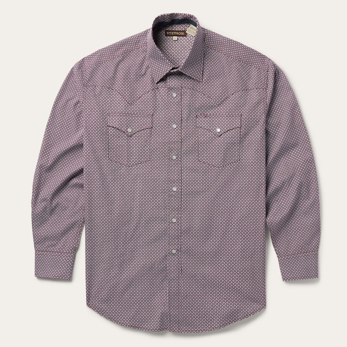 Stetson Four Point Geo Print Western Shirt