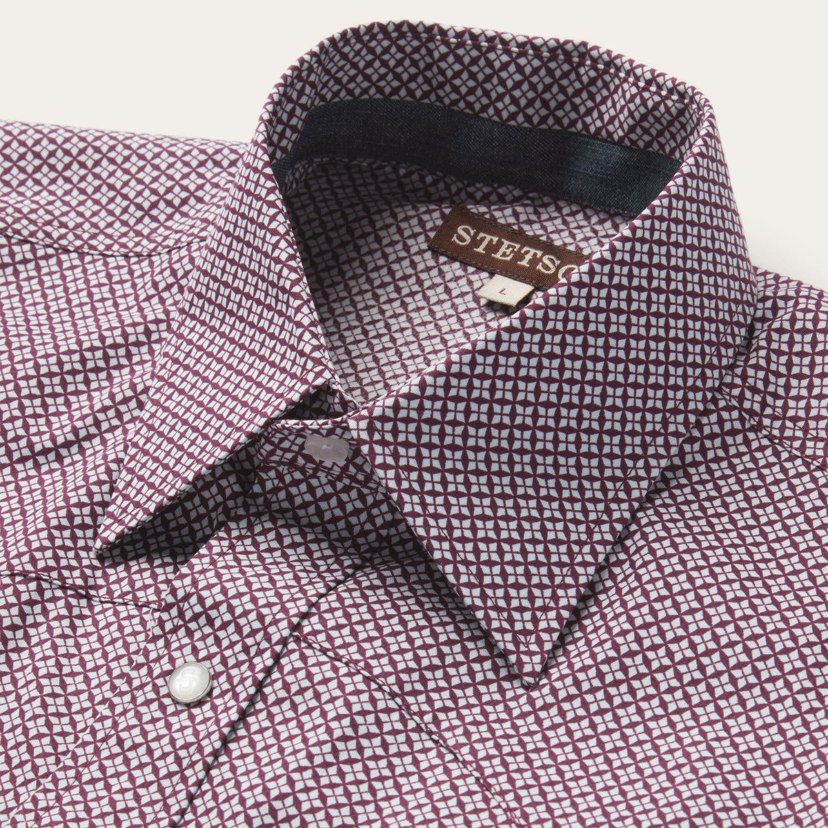 Stetson Four Point Geo Print Western Shirt