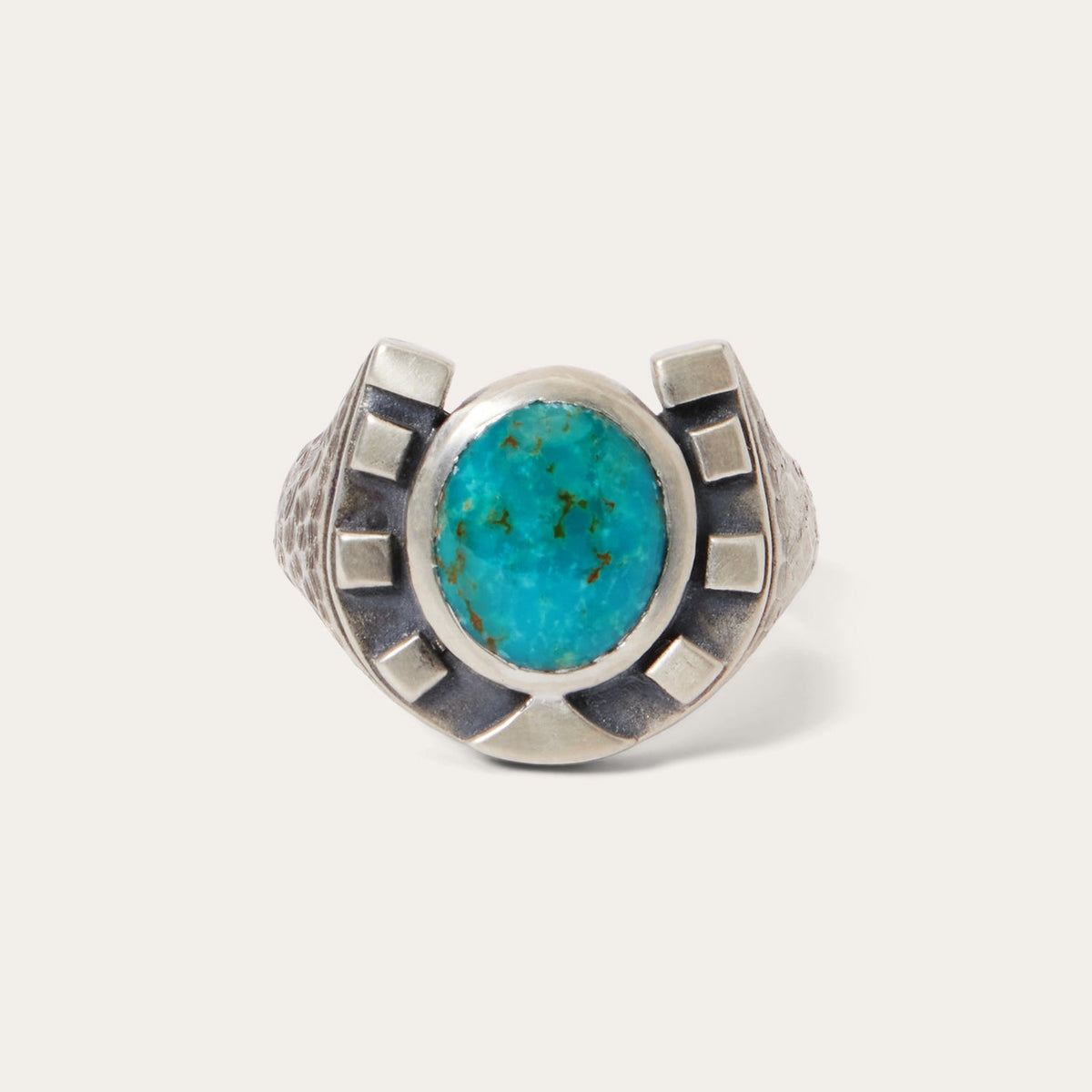 Stetson Horseshoe Ring with Turquoise