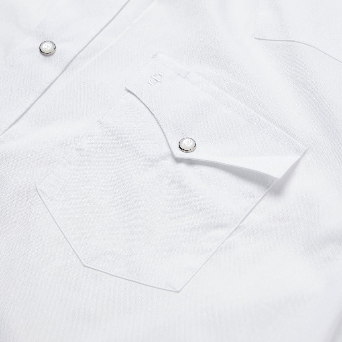 Stetson White Pinpoint Oxford Western Shirt