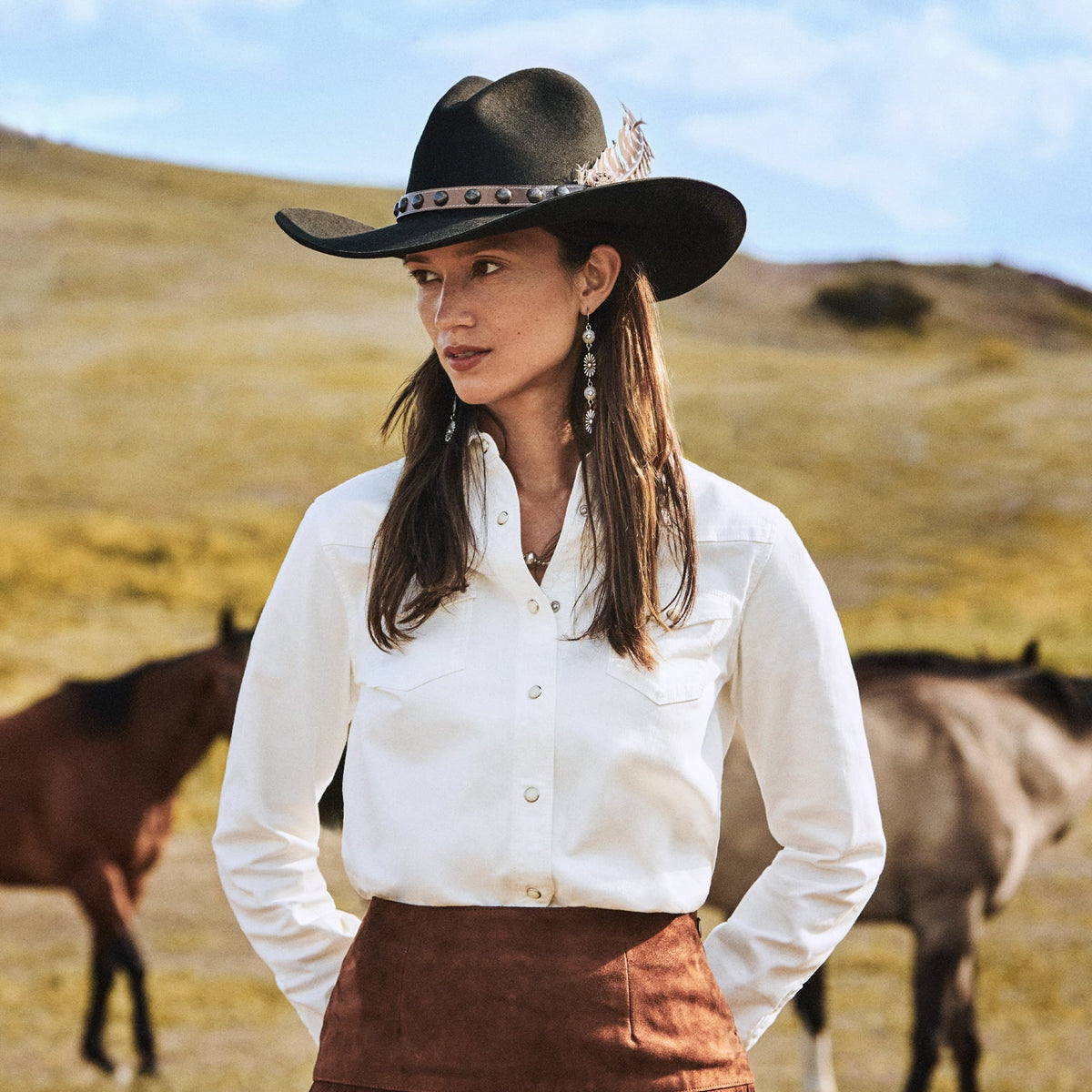 Stetson Western Embroidered Denim Shirt