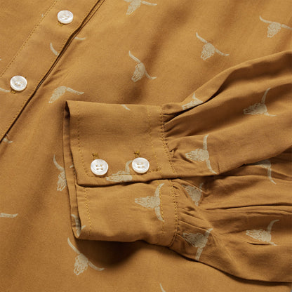 Stetson Mojave Longhorn Print Poet Blouse