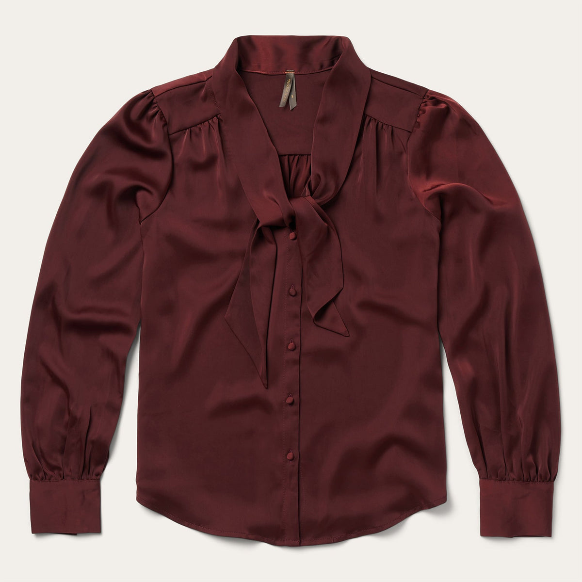 Stetson Wine Satin Blouse
