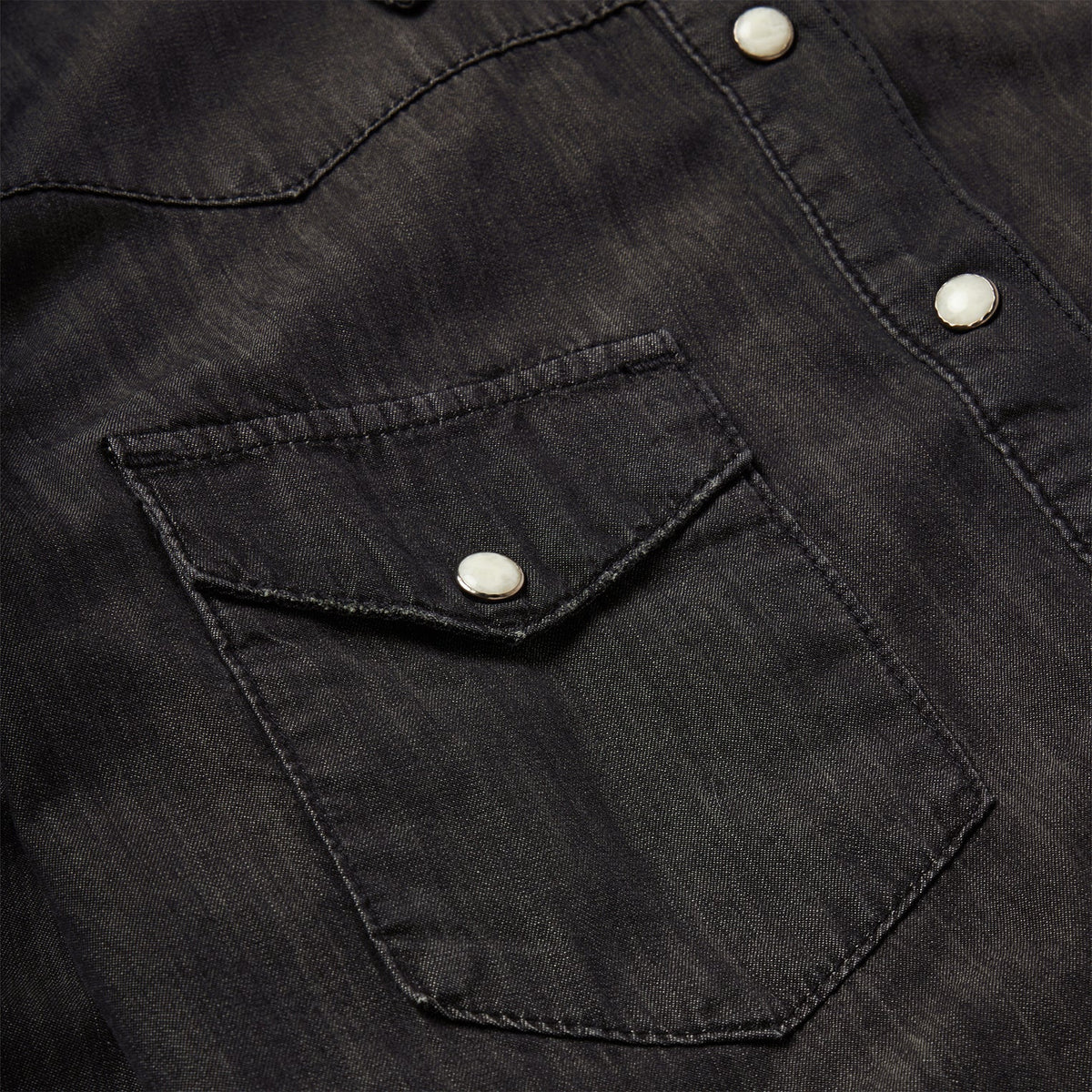 Stetson Embroidered Black Denim Shirt