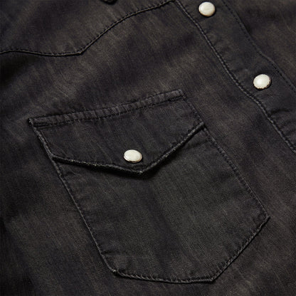 Stetson Embroidered Black Denim Shirt