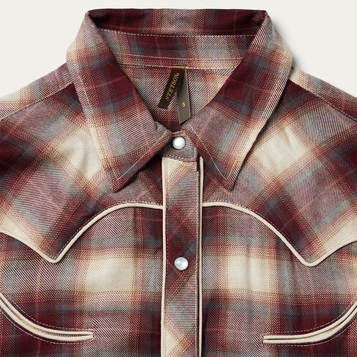 Stetson Black Cherry Plaid Shirt Dress