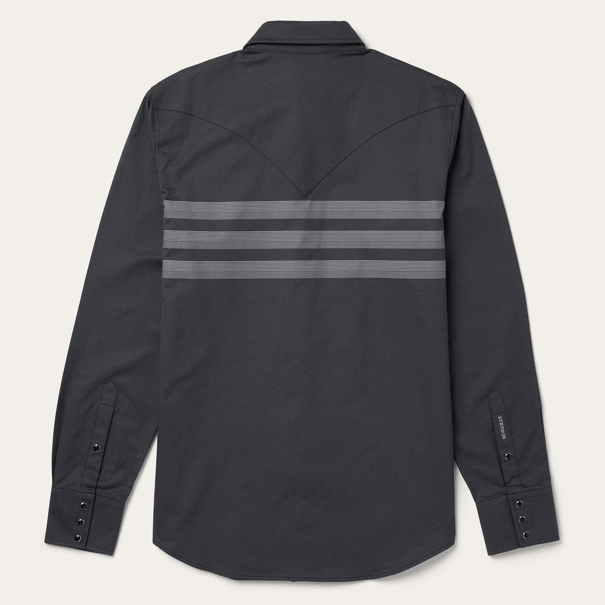 Stetson Border Stripe Twill Western Shirt