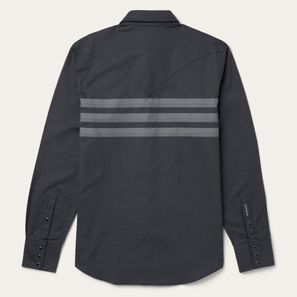 Stetson Border Stripe Twill Western Shirt