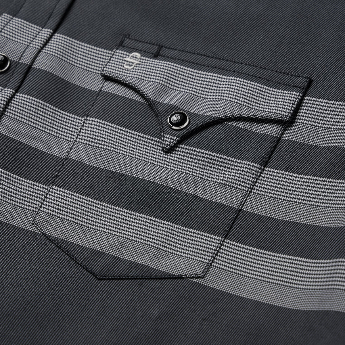 Stetson Border Stripe Twill Western Shirt