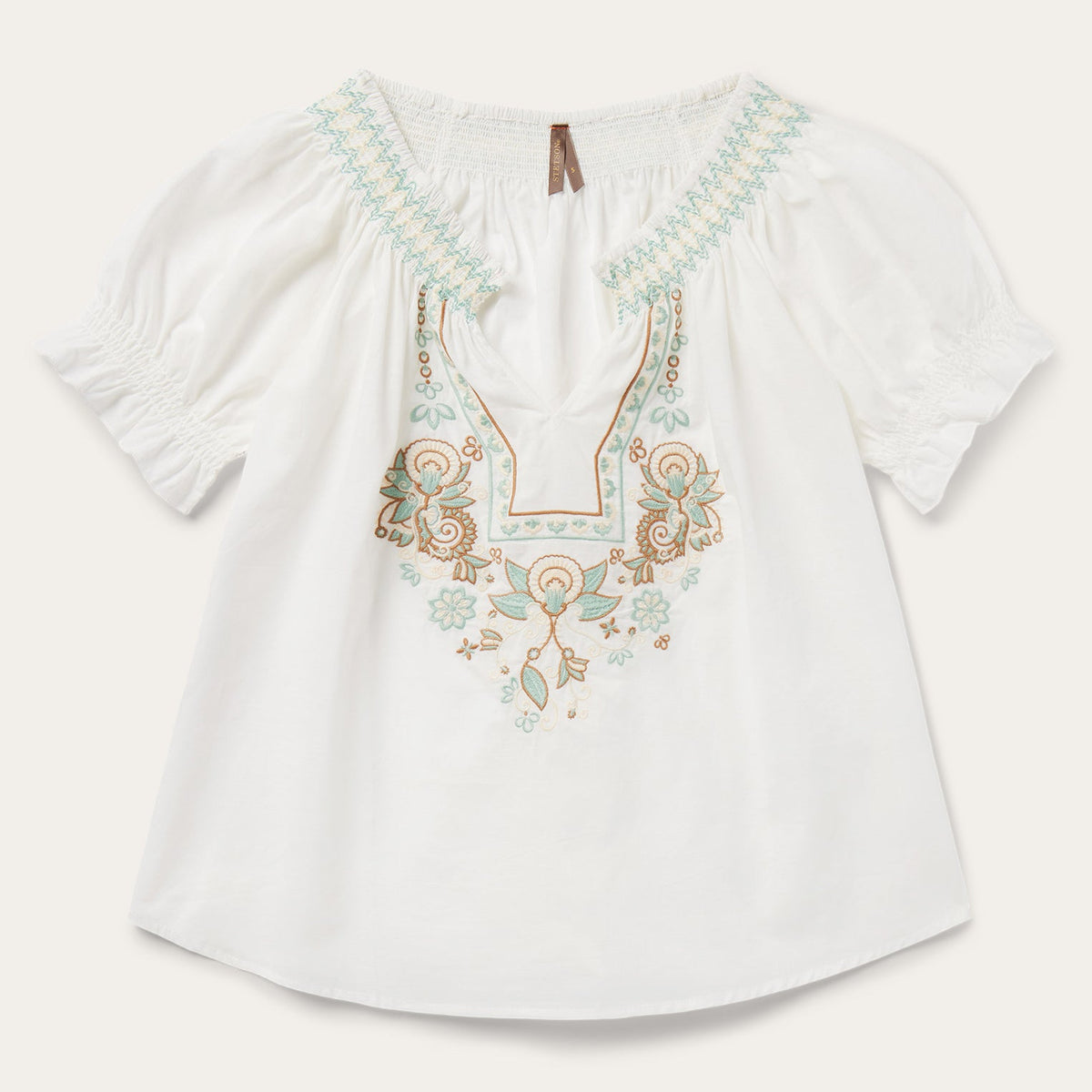 Stetson Cotton Voile Peasant Blouse