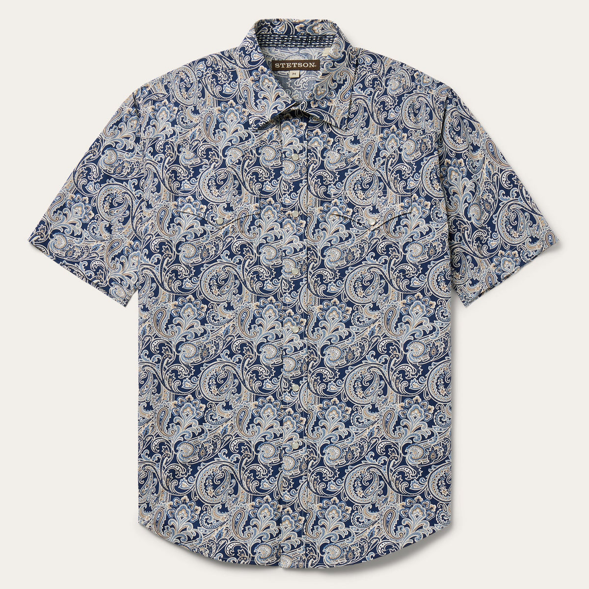 Stetson Greenspring Paisley Short Sleeve Western Shirt