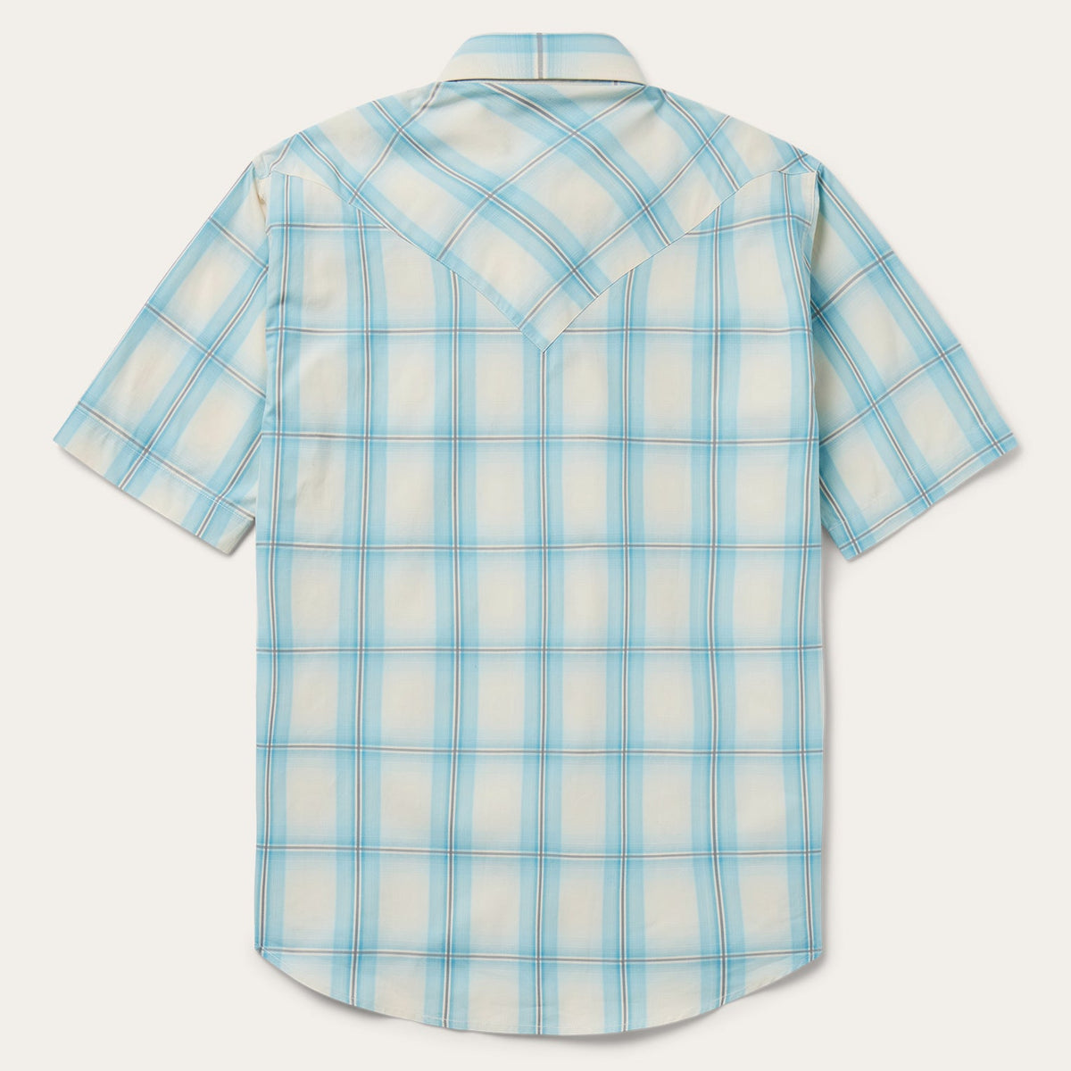 Stetson Ombre Plaid Short Sleeve Western Shirt