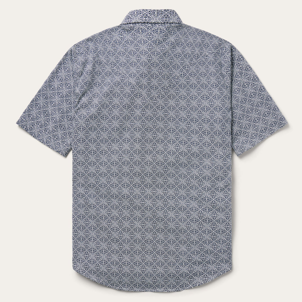 Stetson Navy Print Short Sleeve Western Shirt