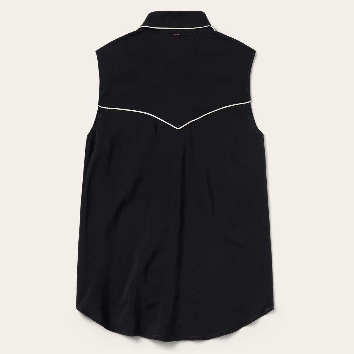 Stetson Black Sleeveless Western Shirt