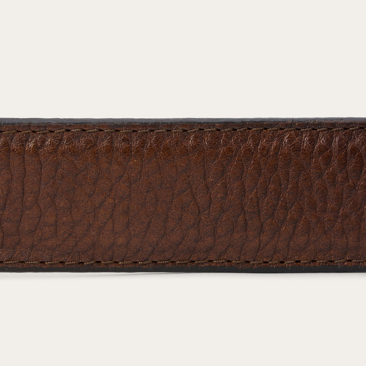 Stetson Bison Leather Tooled Tab Belt