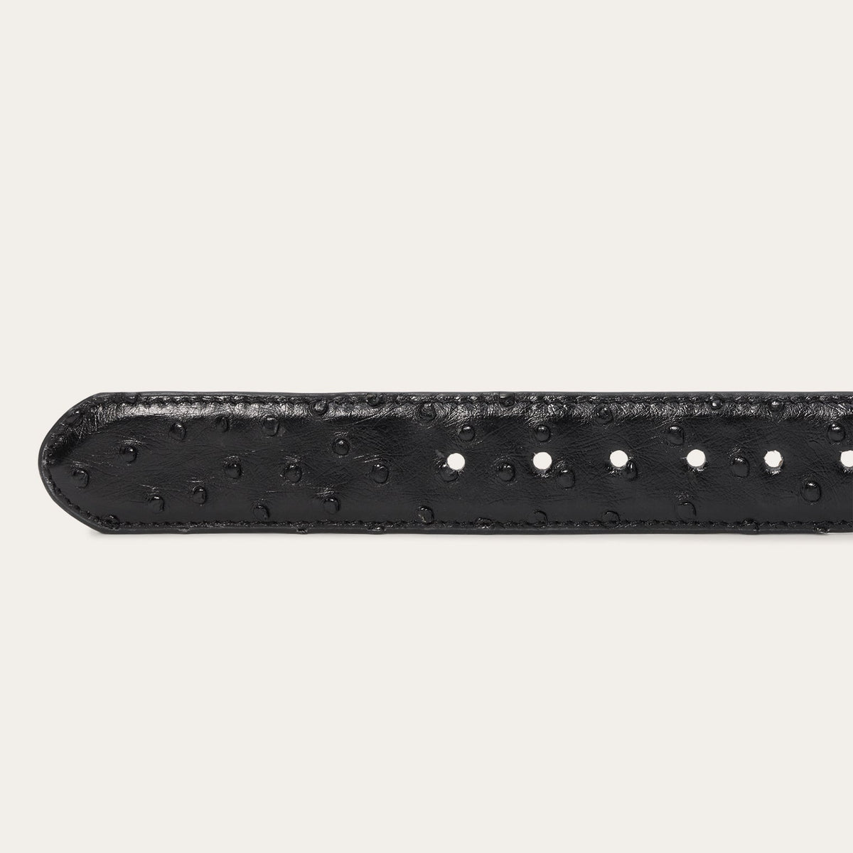 Stetson Ostrich Western Tab Belt - 1 1/4" Width