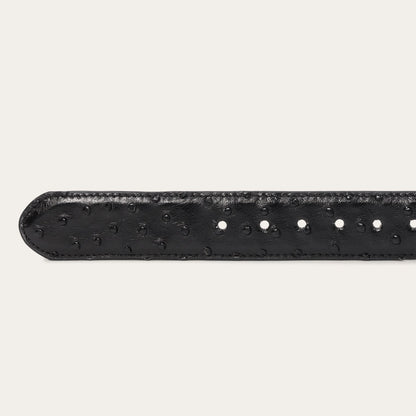 Stetson Ostrich Western Tab Belt - 1 1/4" Width