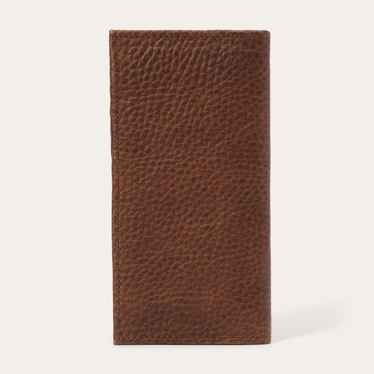 Stetson Bison Leather Stetson Rivet Checkbook Wallet