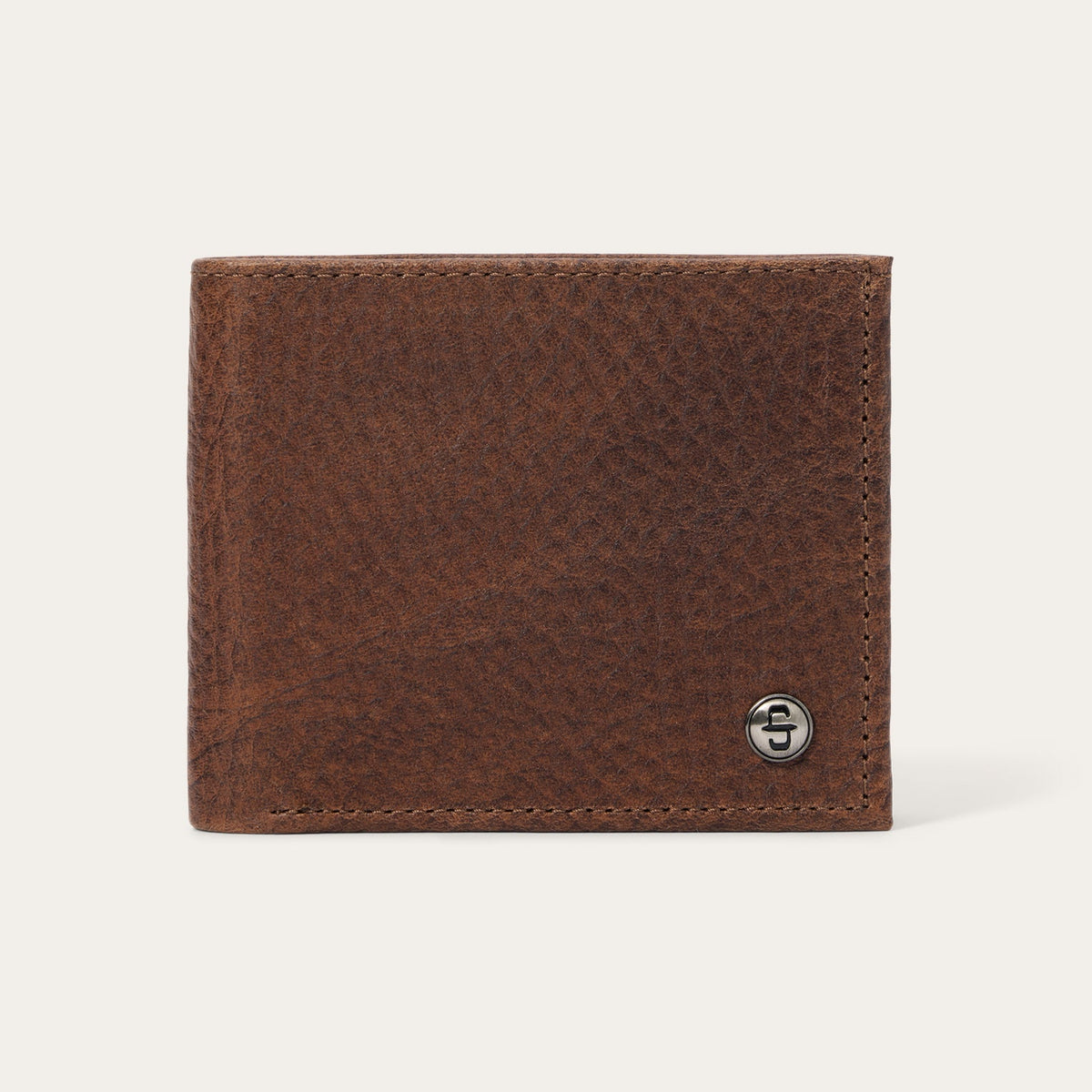 Stetson Bison Leather Stetson Rivet Bi-Fold Wallet