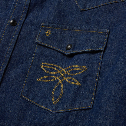 Stetson Boot Stitch Raw Denim Shirt