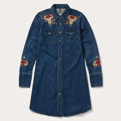 Stetson Embroidered Western Shirt Dress