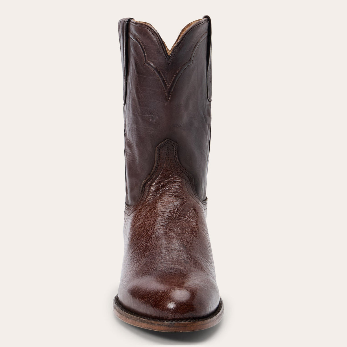 Stetson Clay Smooth Ostrich Roper Boots
