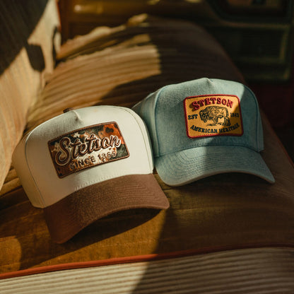 Stetson Cowhide Patch Trucker Hat