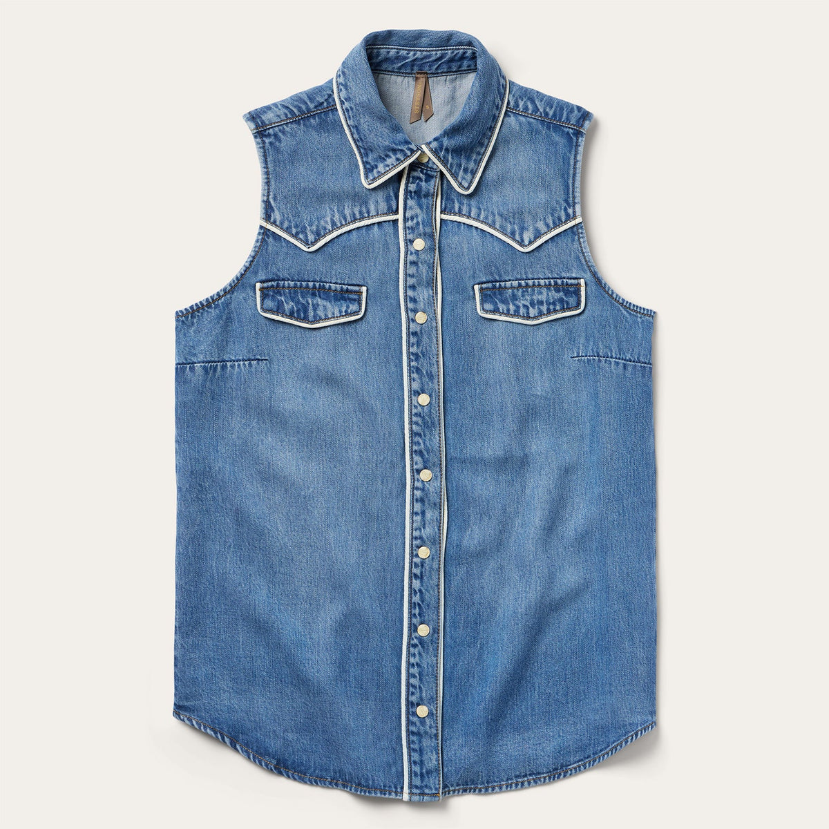Stetson Sleeveless Denim Western Shirt