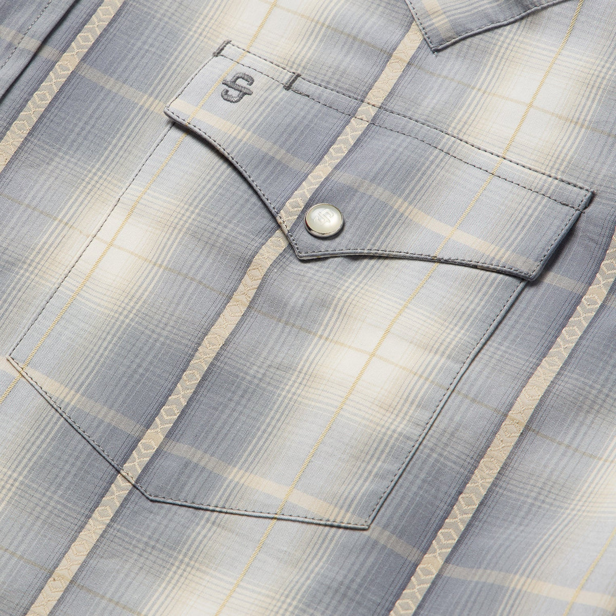 Stetson Smoke Diamonds Plaid Western Shirt