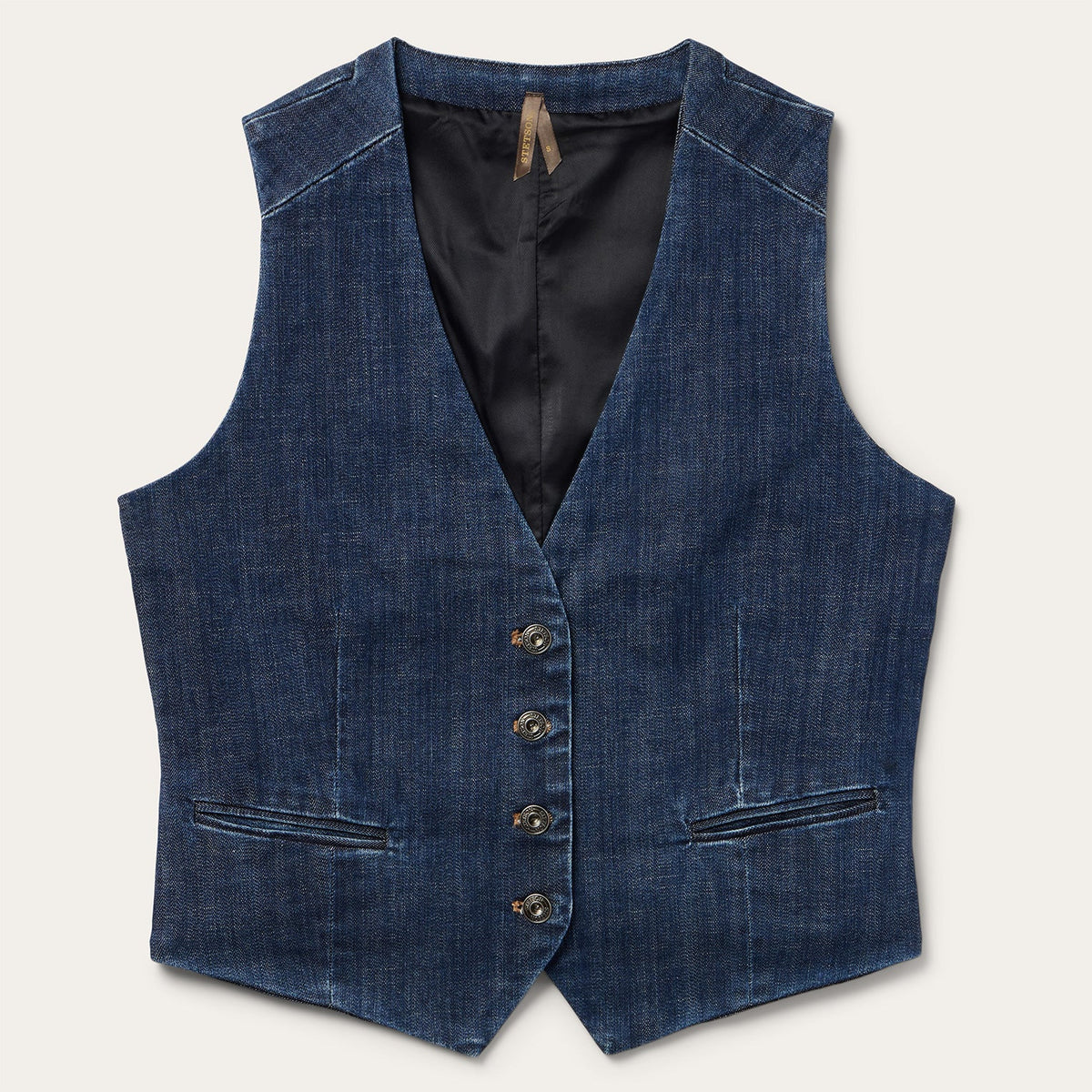 Stetson Dark Wash Stretch Denim Vest