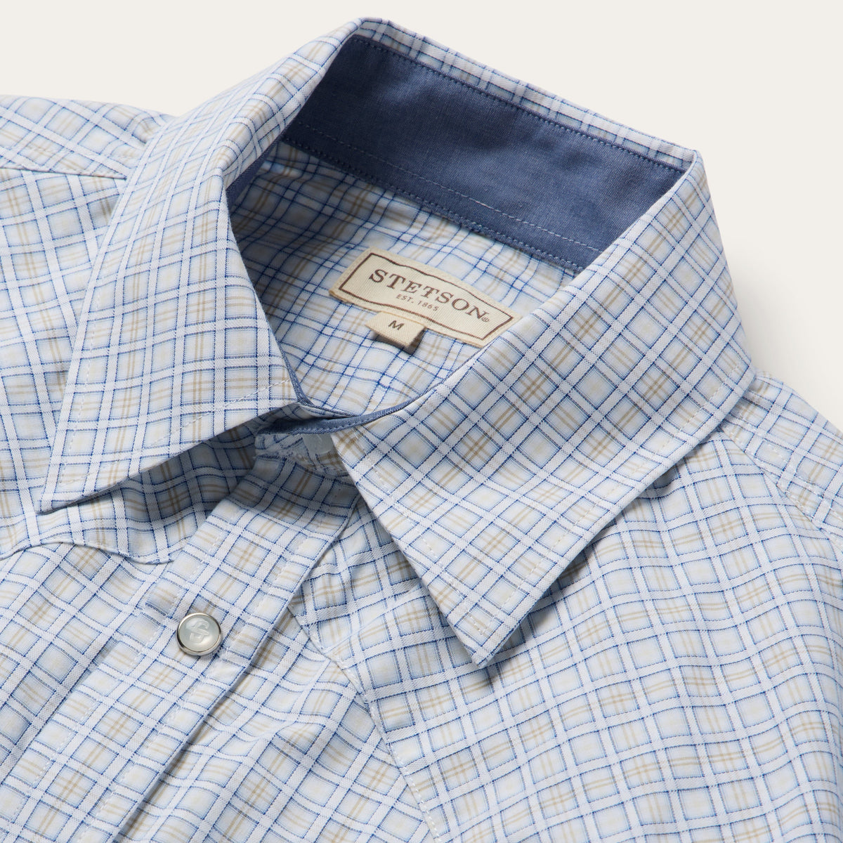 Stetson Ombre Plaid Check Western Shirt