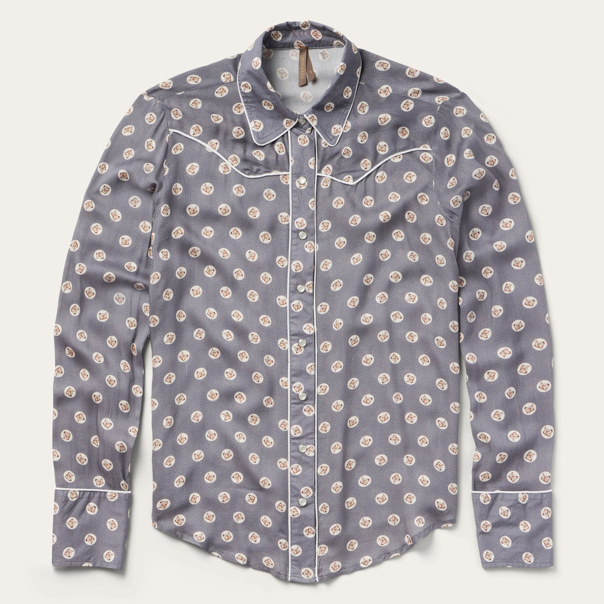 Stetson Horse Pennies Print Western Shirt