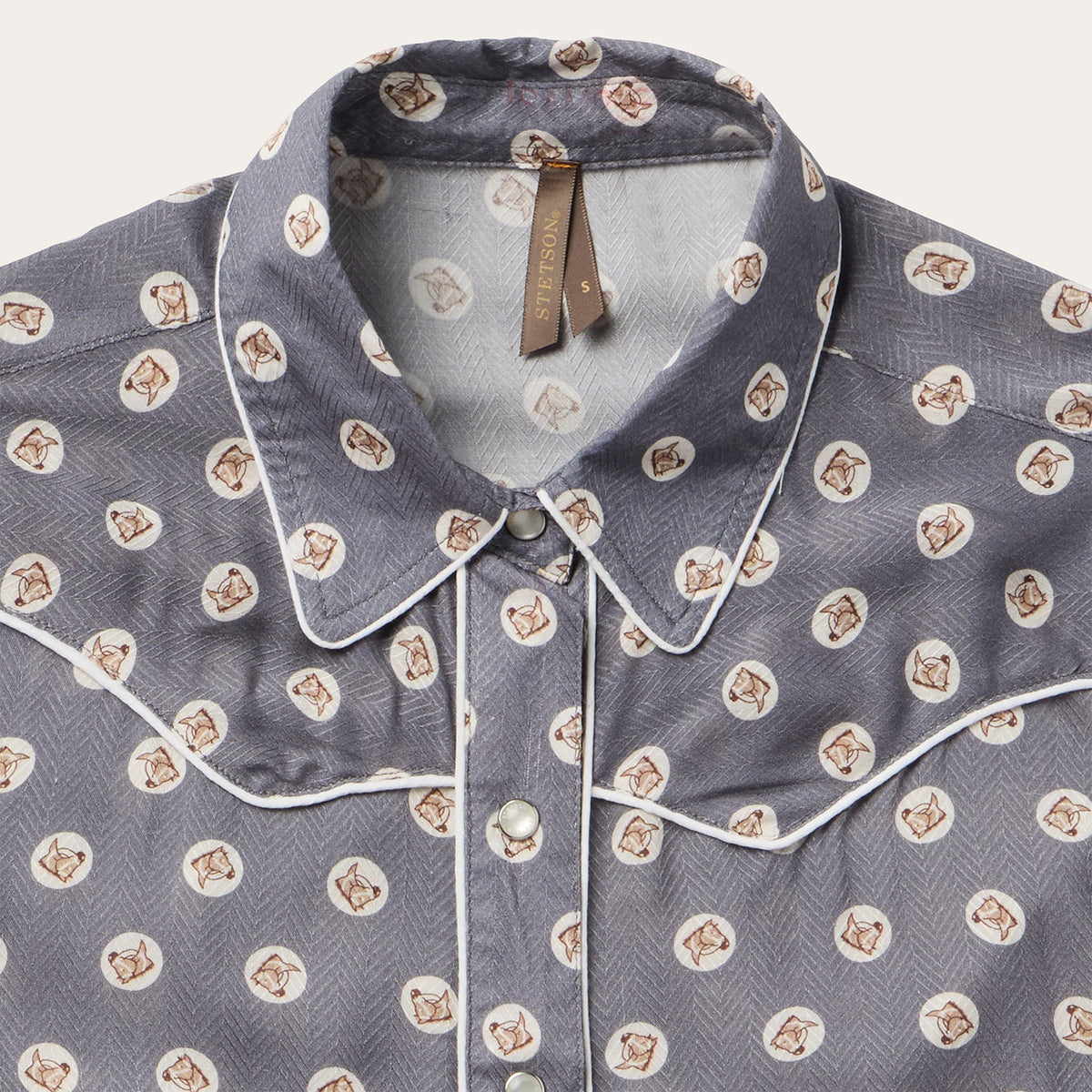 Stetson Horse Pennies Print Western Shirt