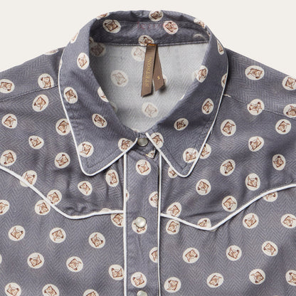 Stetson Horse Pennies Print Western Shirt