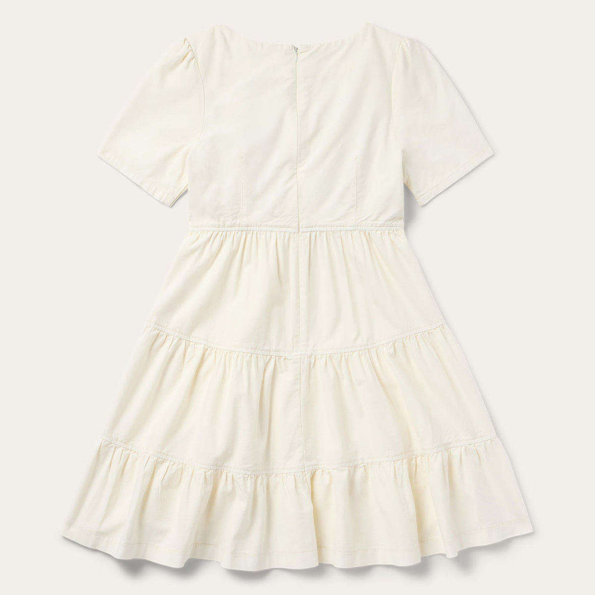 Stetson Cream Denim Tiered Dress
