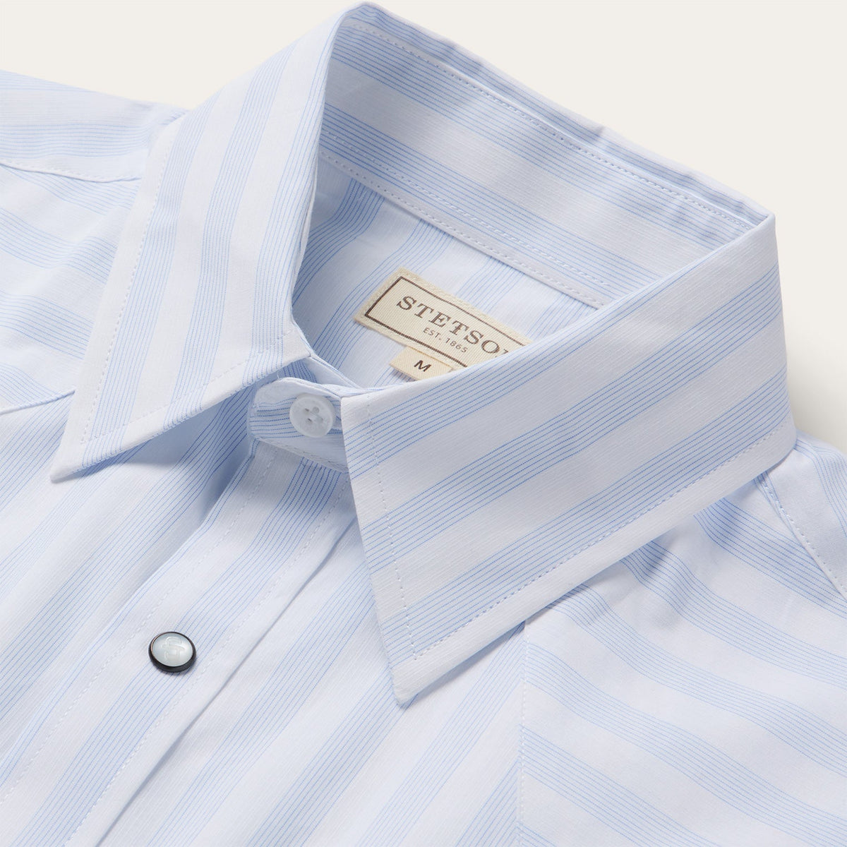 Stetson Stripe Oxford Short Sleeve Western Shirt