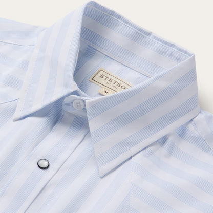 Stetson Stripe Oxford Short Sleeve Western Shirt