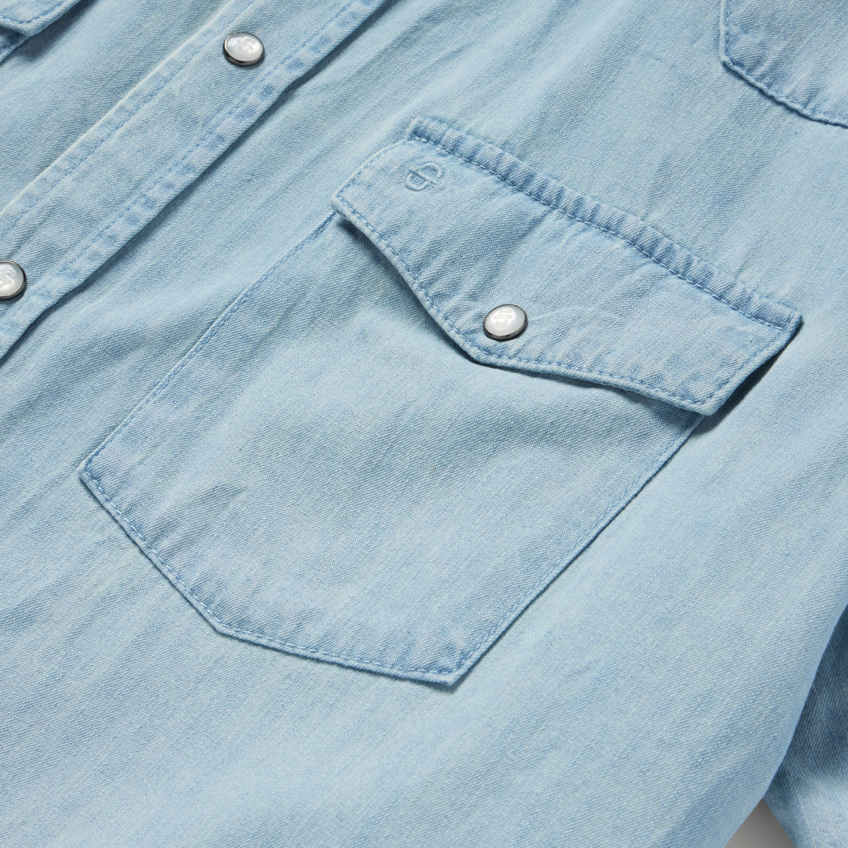 Stetson Chambray Oxford Short Sleeve Western Shirt