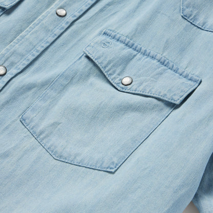Stetson Chambray Oxford Short Sleeve Western Shirt
