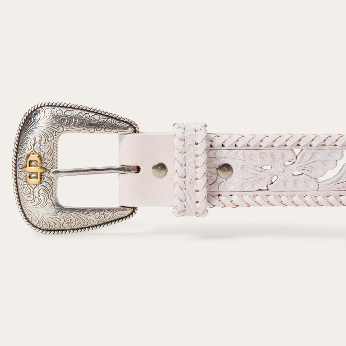 Stetson Tooled Laced Edge Belt